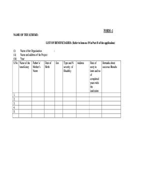 NGO Beneficiary List Form