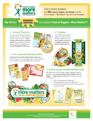 Fruits & Veggies—More Matters Pledge