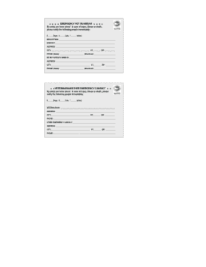 Emergency Pet Guardian Form