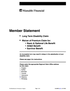 Long Term Disability Claim Form