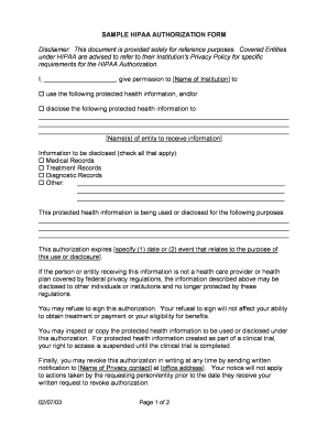 HIPAA Authorization Form