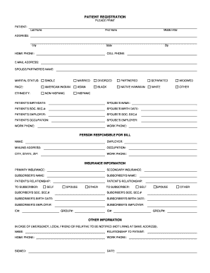 Patient Registration Form