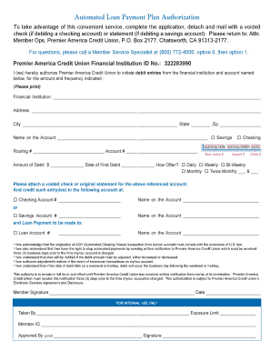 ACH Debit Authorization Form