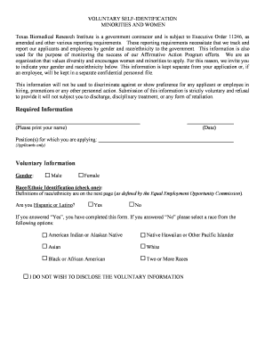 Voluntary Self-Identification Form