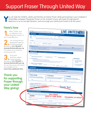 2012/2013 Greater Twin Cities United Way Pledge Form