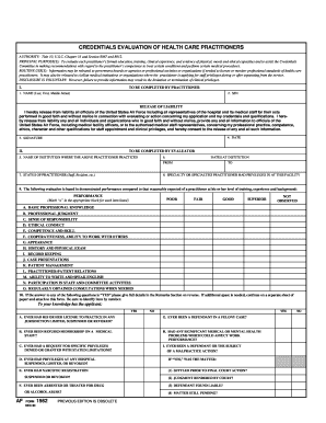 Credentials Evaluation of Healthcare Practitioners