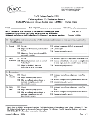 UPDRS Motor Exam Form B3