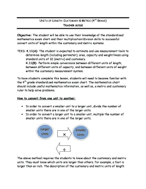 Length converter chart - UNITS OF L CUSTOMARY M TH G TEACHER GUIDE - sci tamucc