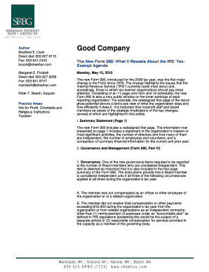 IRS Form 990 Explanation
