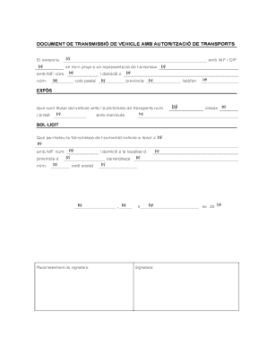 Vehicle Transfer Authorization Form