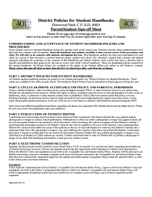 Signing off message - District Policies Parent&Student Sign off Sheet.doc