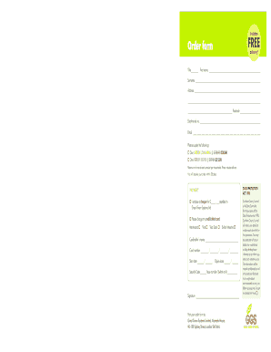 Green Cone Order Form