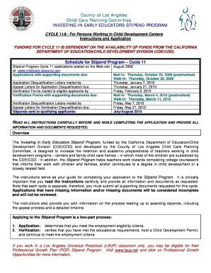 Investing in Early Educators Stipend Program Application