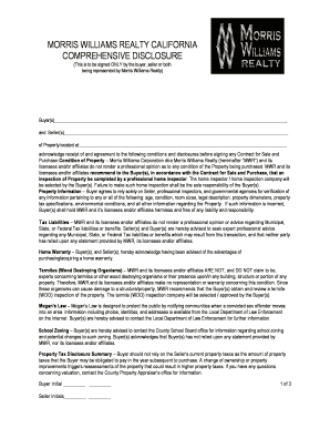 California Comprehensive Disclosure Form