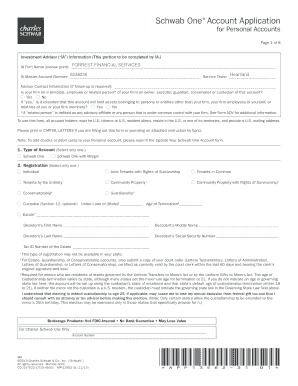 Schwab One Account Application