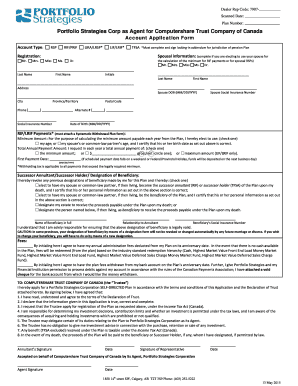 Canadian Self-Directed Plan Application Form