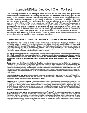 Drug Court Client Contract