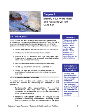 Watershed Impact Assessment Form
