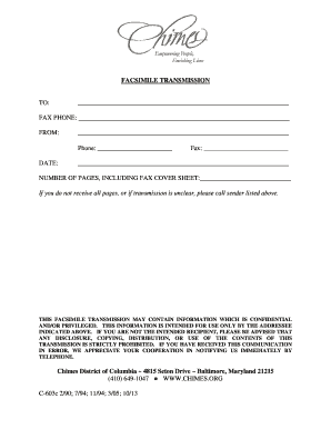 Fax Cover Sheet