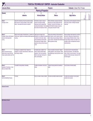 Instructor Evaluation Form