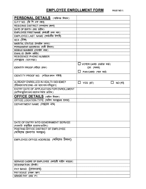 Employee Enrollment Form
