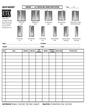 Door Quote Request Form
