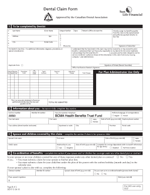 Dental Claim Form