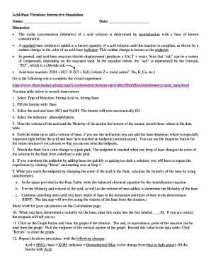 Acid-Base Titration Lab Simulation