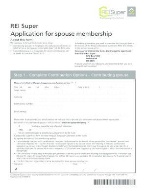 REI Super Spouse Membership Application