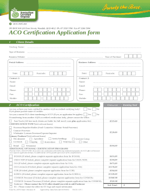 ACO Certification Application Form