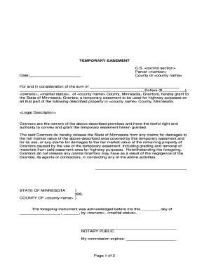 Temporary Easement Agreement