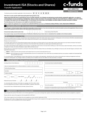 UK Investment ISA Transfer Application
