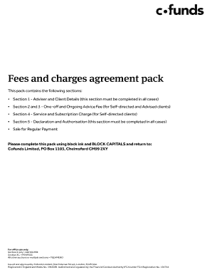 Fees and Charges Agreement Form