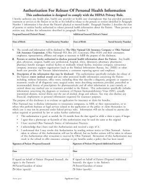 Ohio National Life Insurance Application