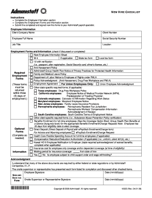 New Hire Checklist