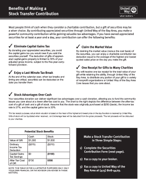 Stock Transfer Contribution Form