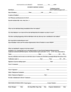 Incident Report Form