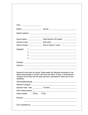 Health Insurance Claim Form