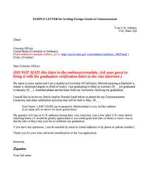 Confirmation of support letter - Sample LetterInviting Foreign Guests for Commencementdoc - iss ucmerced