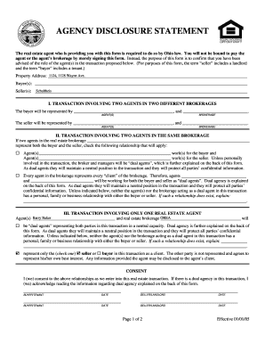 Ohio Agency Disclosure Statement