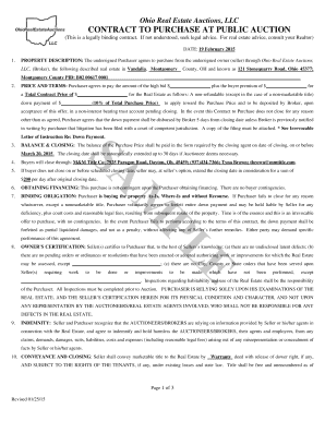 Ohio Real Estate Purchase Contract