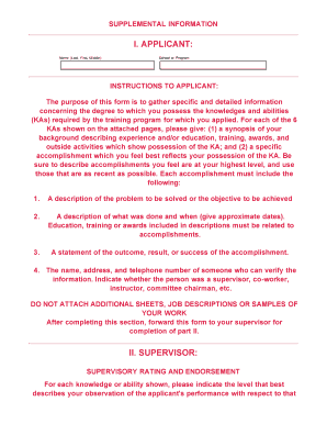 Training Program Applicant Evaluation Form