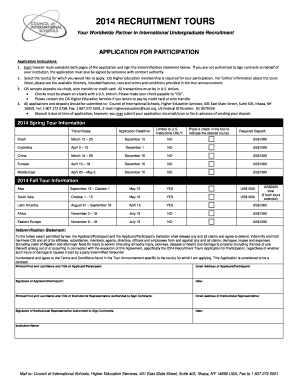 CIS 2005 Tour Application