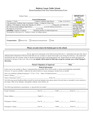 Permission Slip for Field Trip.doc