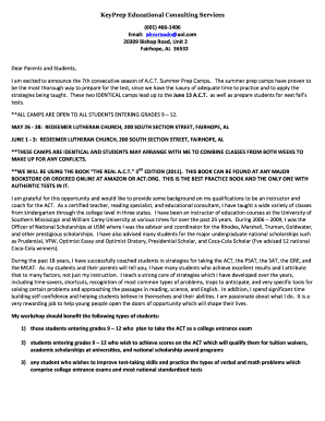 Summer ACT Prep Campsdocx