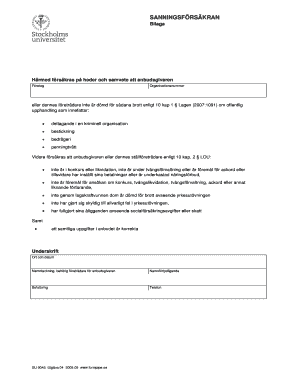 Swedish Public Procurement Integrity Declaration