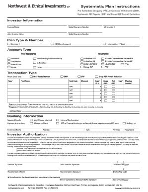Systematic Investment Plan Form