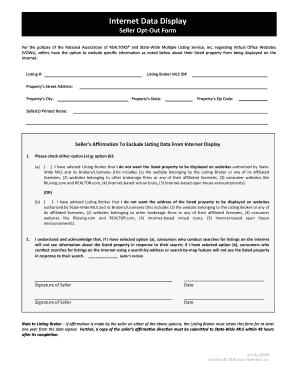 Seller Opt-Out Form