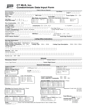 Condominium Data Input Form