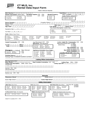 Rental Data Input Form